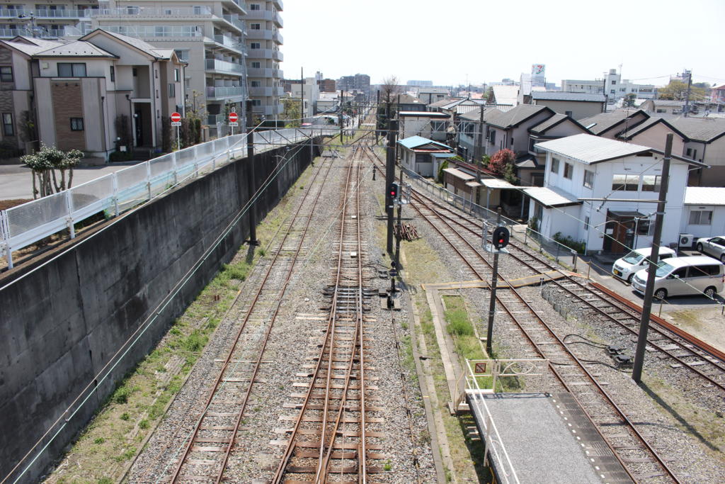 流山駅歩道橋から２