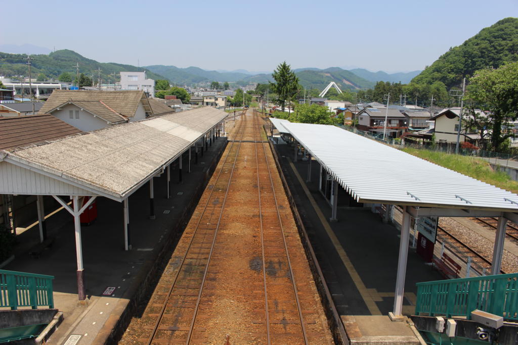 大間々駅のホーム