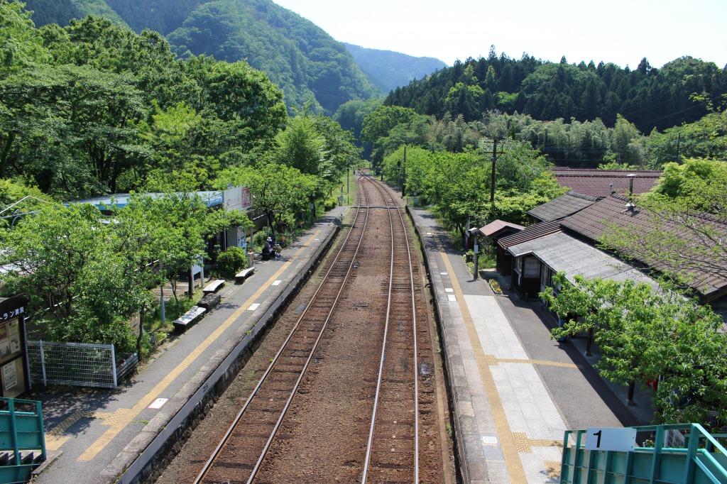 神戸駅のホーム全景
