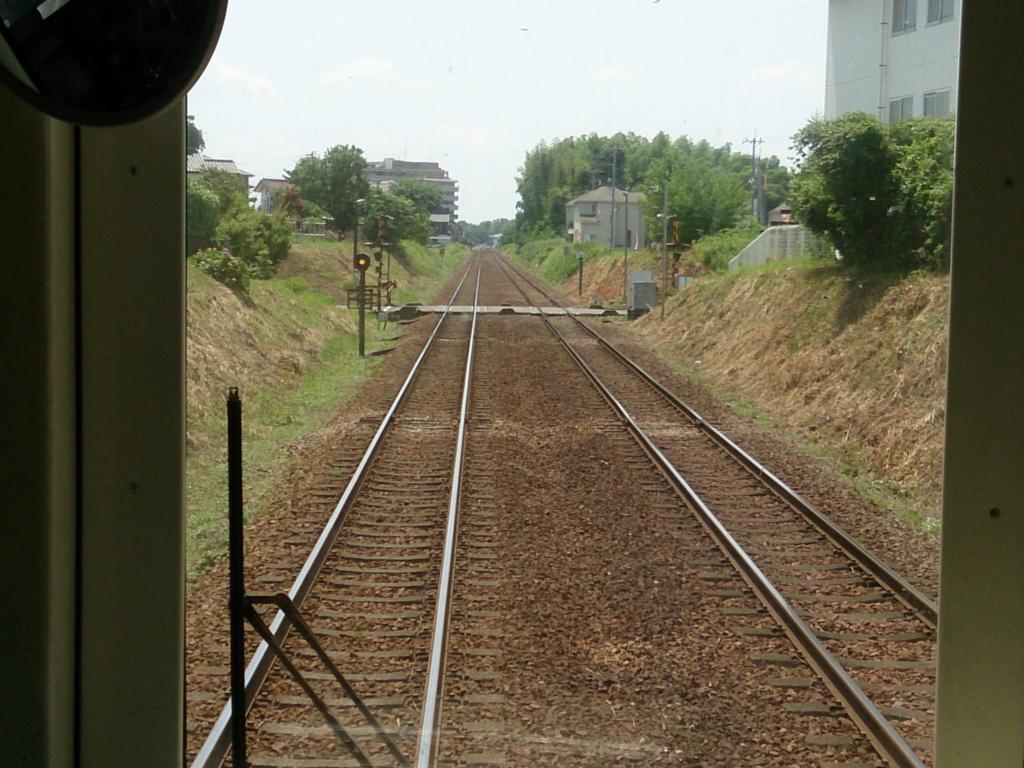 常総線の複線の線路