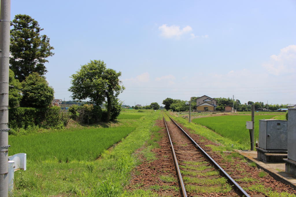 竜ケ崎駅へ延びる線路