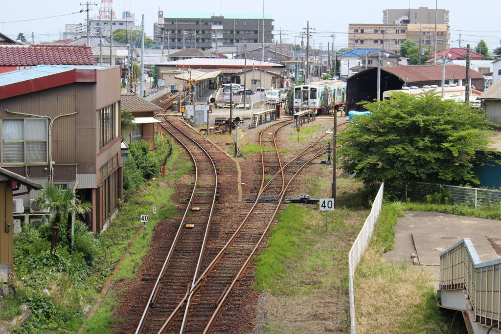 竜ケ崎駅近くの跨線橋から