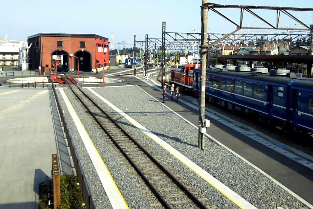 下今市駅の転車台広場