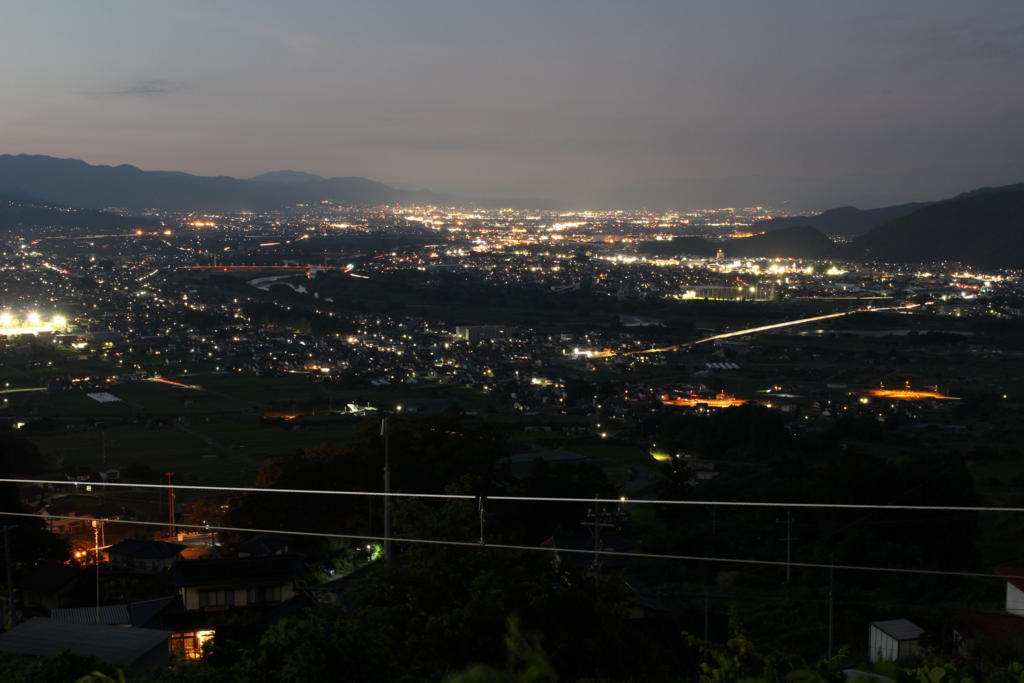 夜景 姨捨 駅