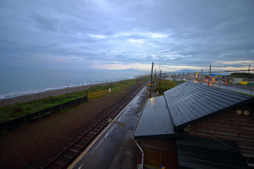北浜駅展望台からのオホーツク海の眺め（知床半島方面）