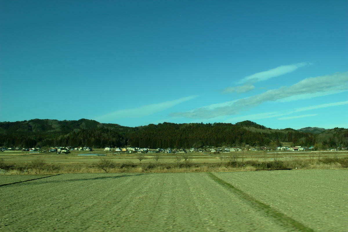 水郡線の北部ではのどかな風景が続きます