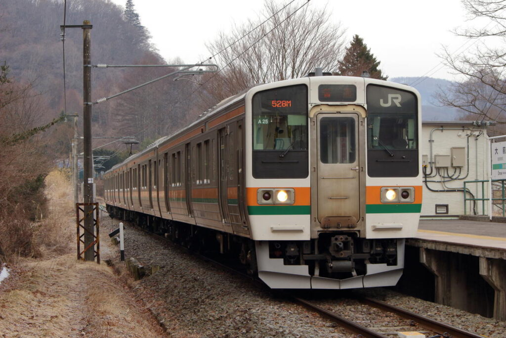 数軒の住宅以外に何もない終点の「大前駅」