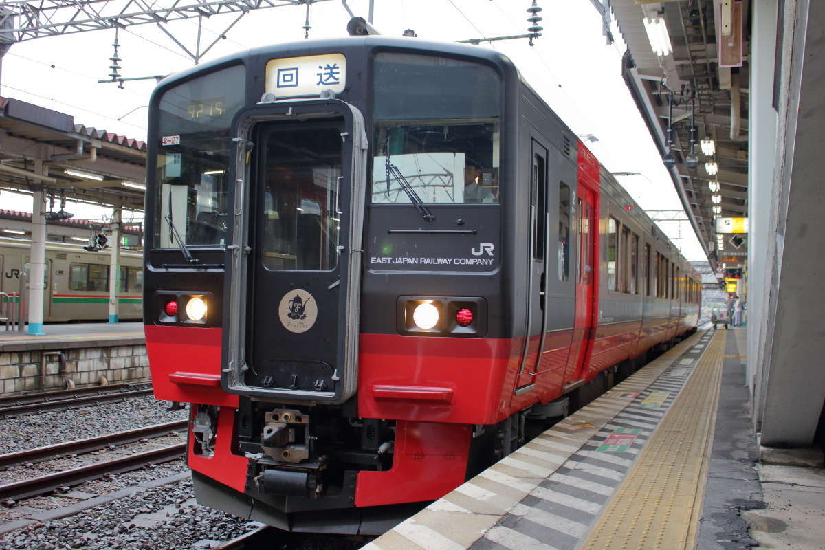 郡山駅の1番ホームに到着、あっという間の2時間でした！