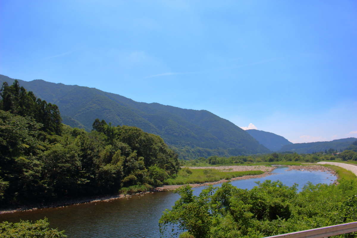 流れが少し緩やかになった渡良瀬川、絶景です！