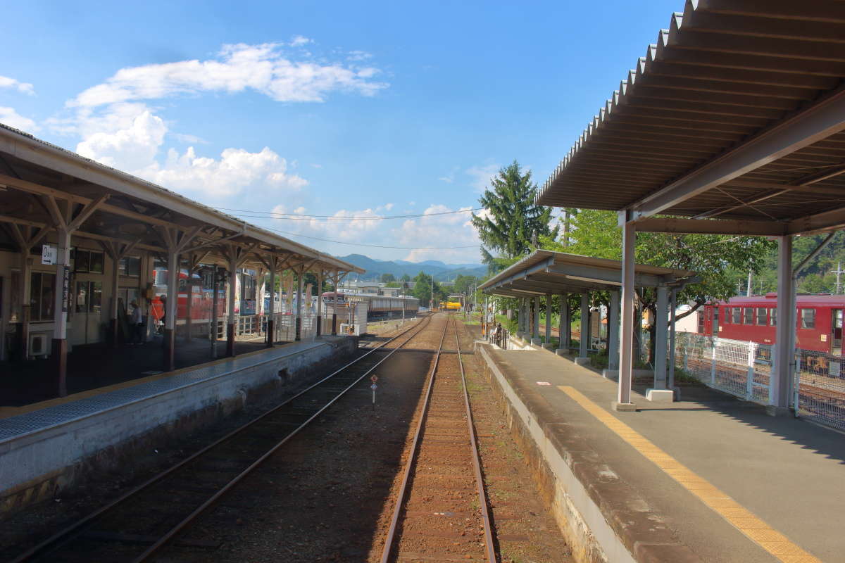 わたらせ渓谷鐵道の本拠地、大間々駅に到着