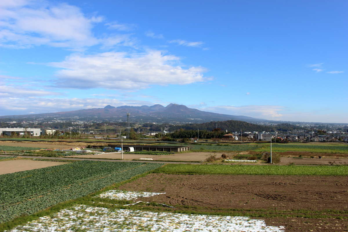 上越線の区間では赤城山がきれいに見えました