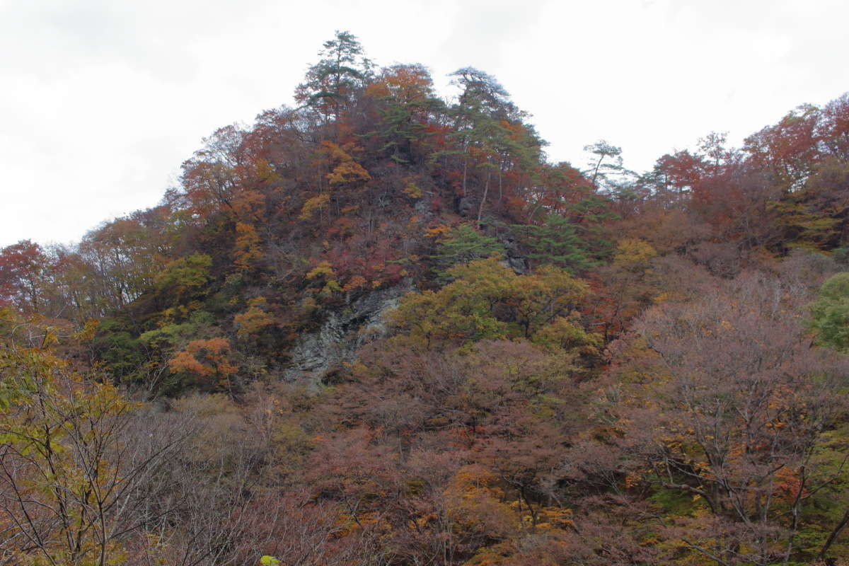 こんもりと盛り上がった「布袋岩」