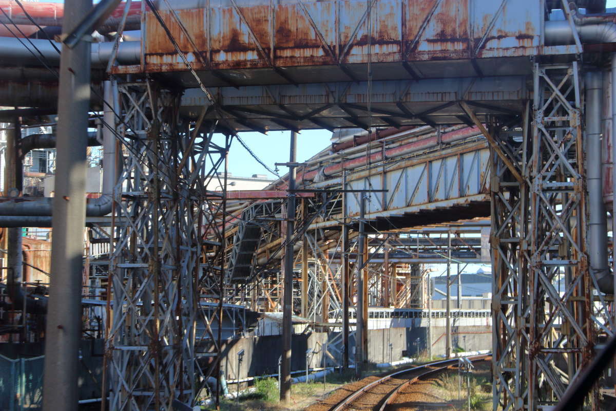 岳南電車の名物、工場の風景