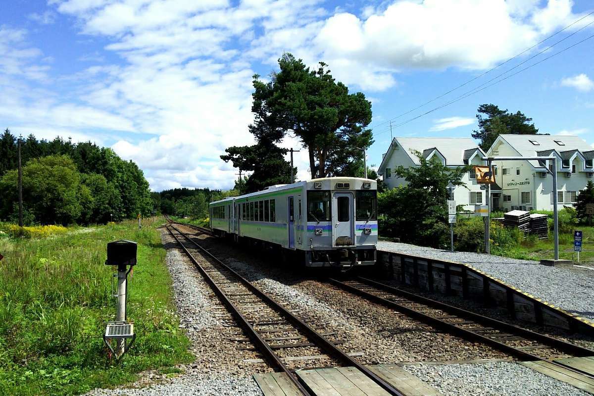 美瑛パノラマロードの最寄り駅「美馬牛駅」