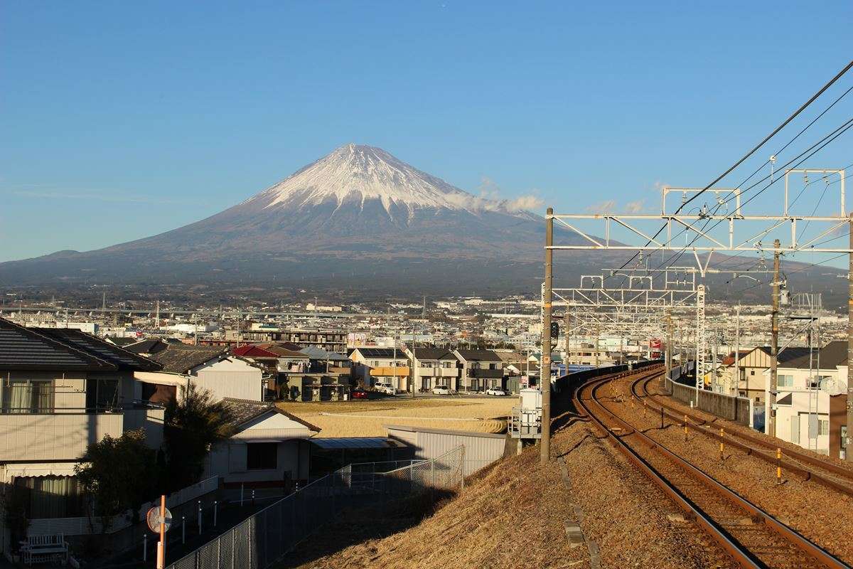 竪堀駅からの富士山の眺めはピカイチ！