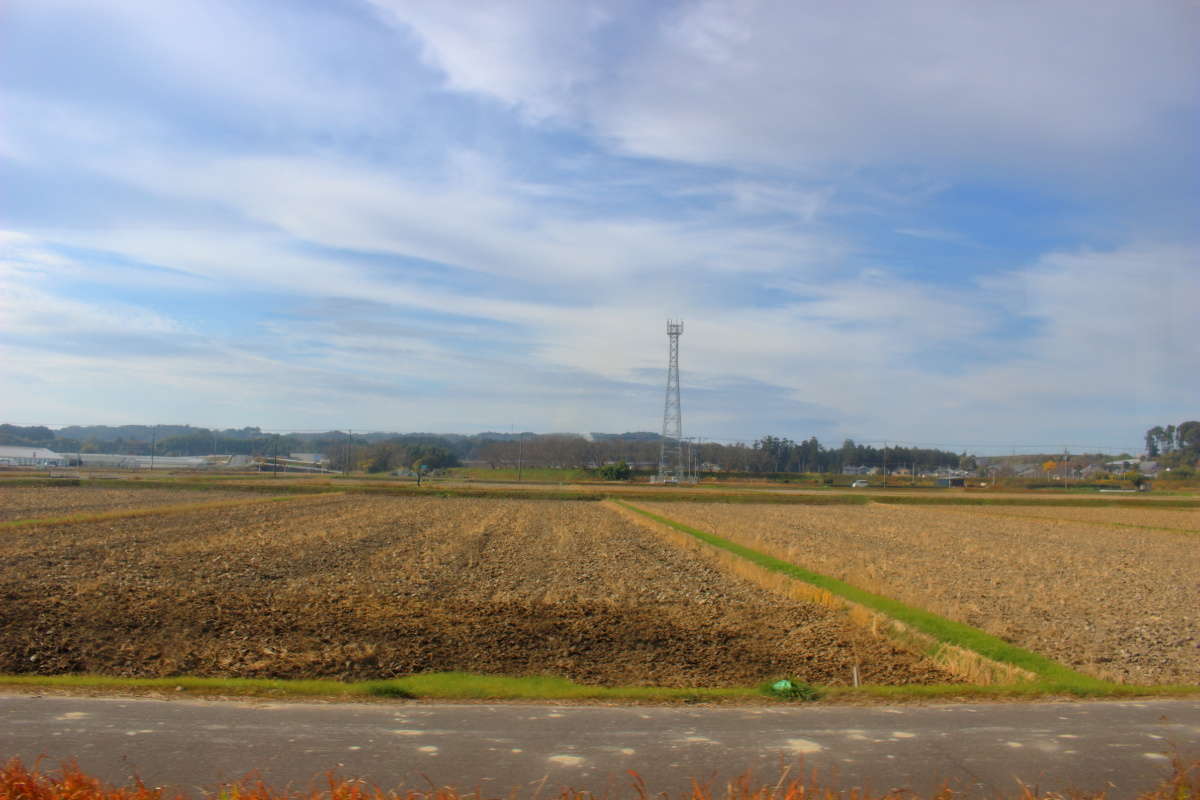 田園風景が広がる天浜線の車窓