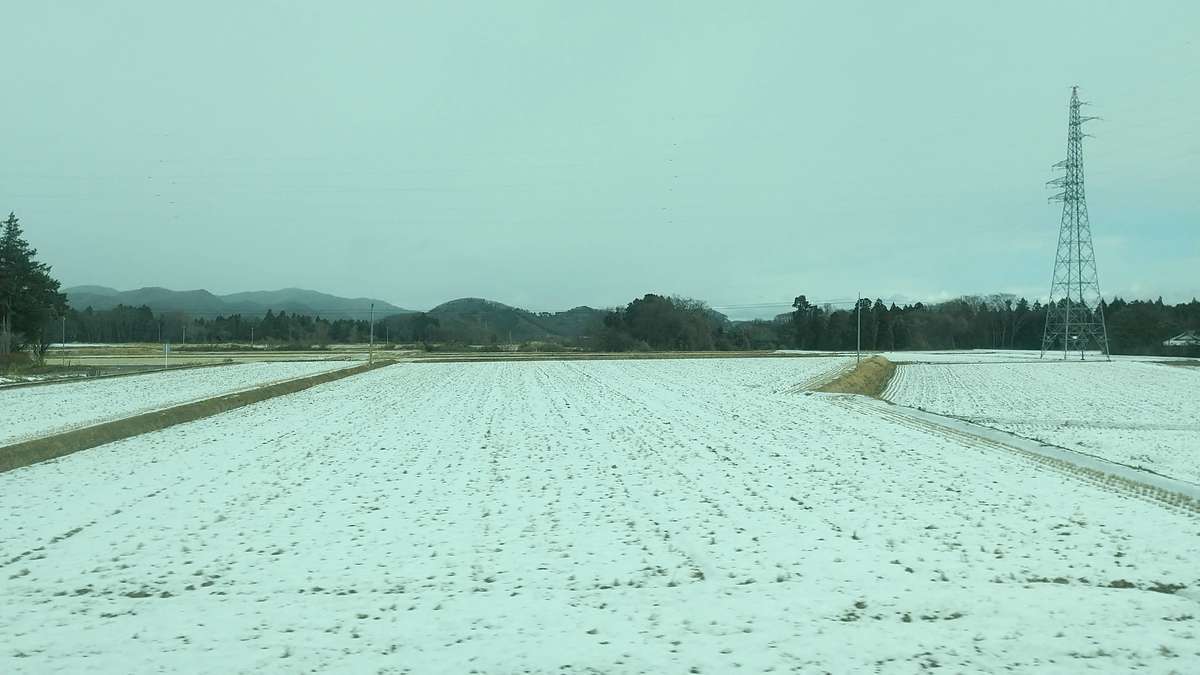 郡山周辺は雪が少なめ