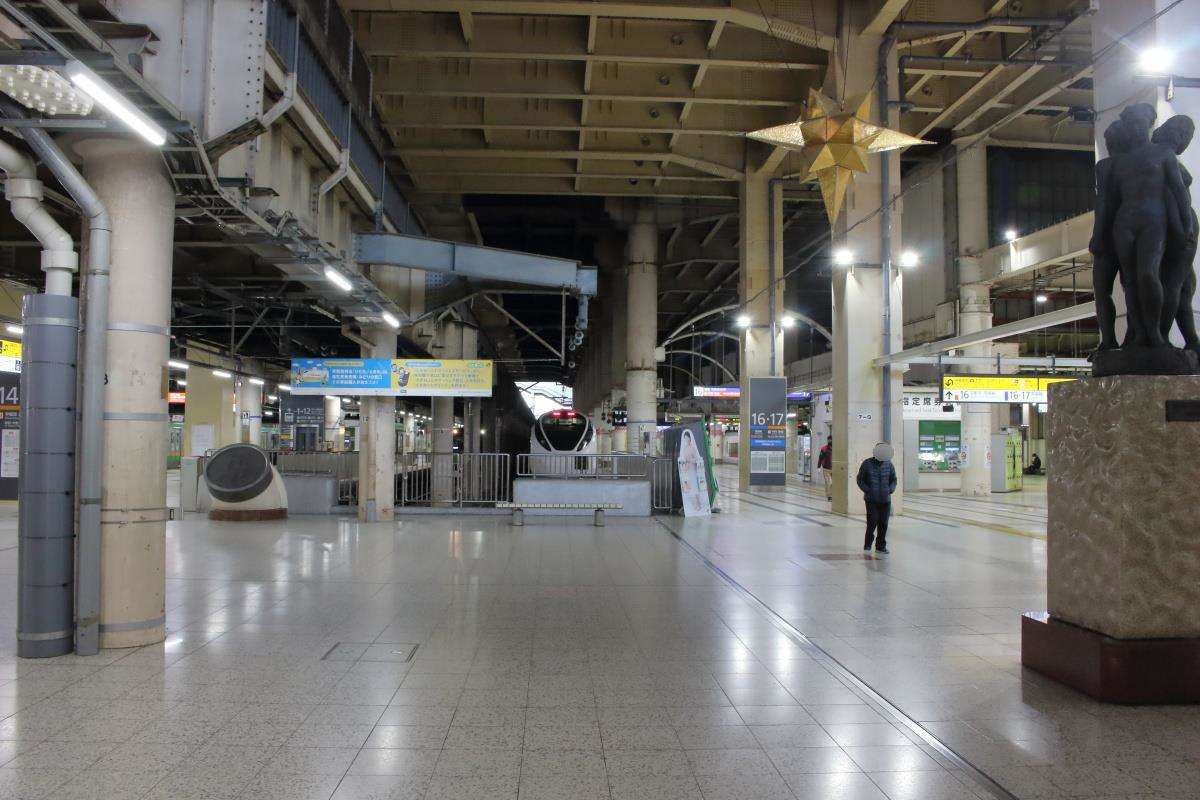 人が少ないお正月の上野駅地平ホーム