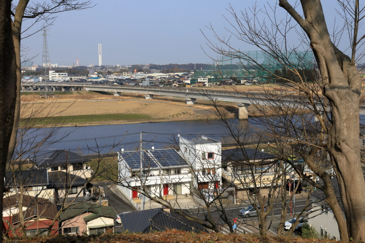 「二中見晴台」からの那珂川の眺め