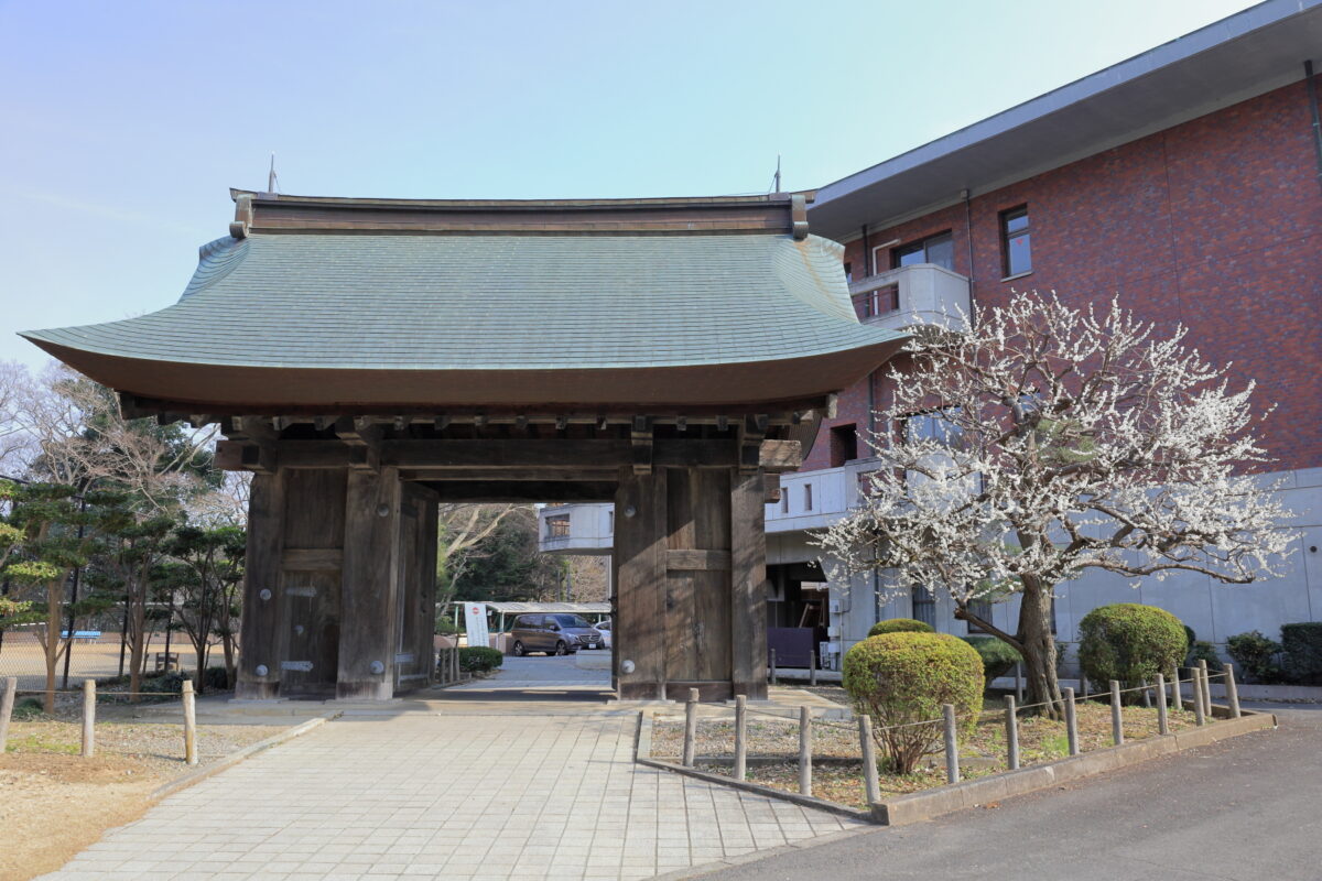茨城県立水戸第一高等学校の敷地内にある「水戸城薬医門」