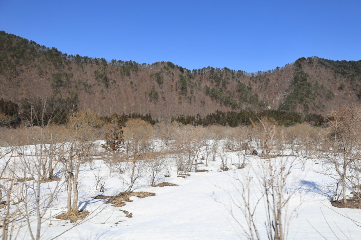 3月下旬でも雪が残る板谷峠