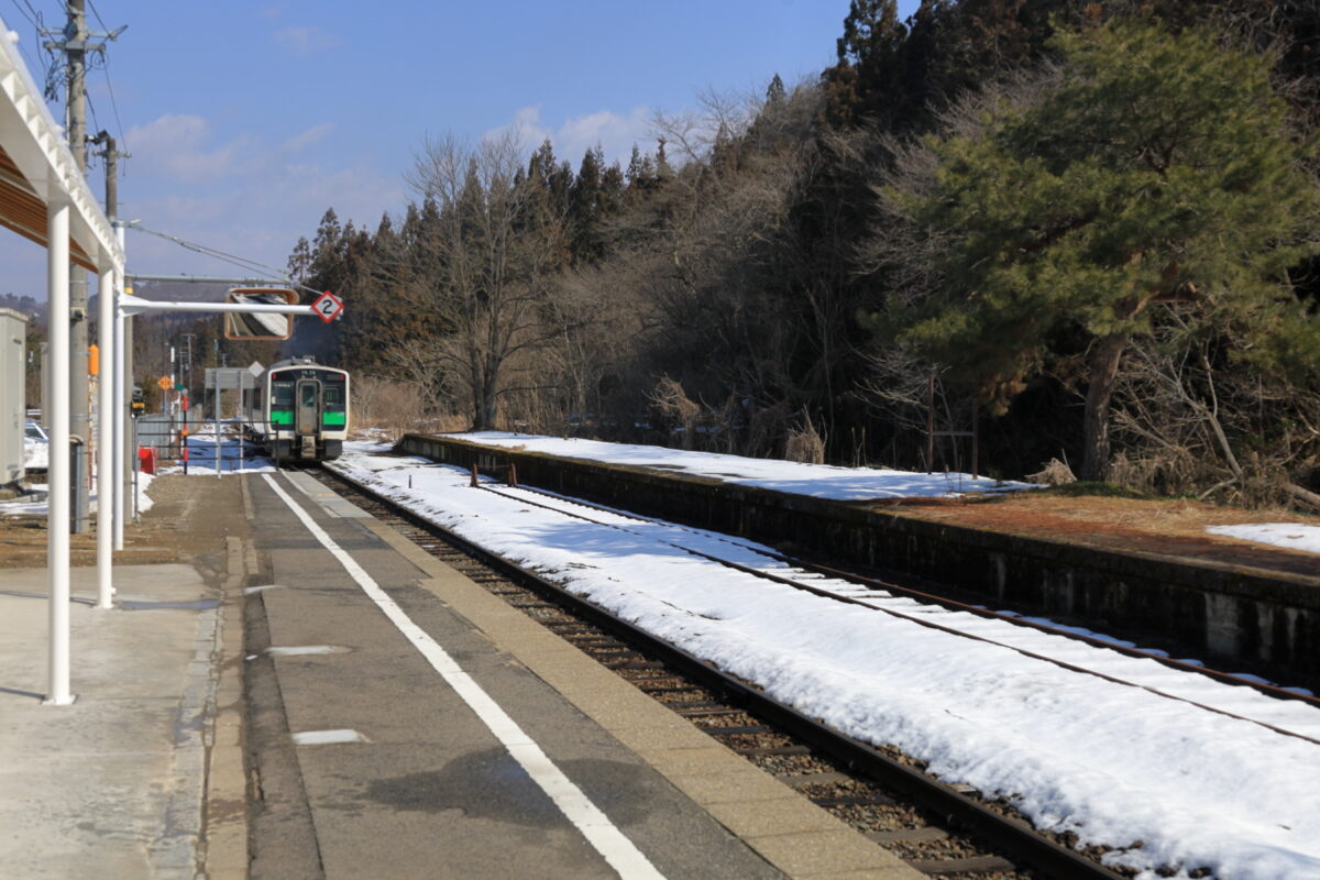 会津柳津駅で途中下車