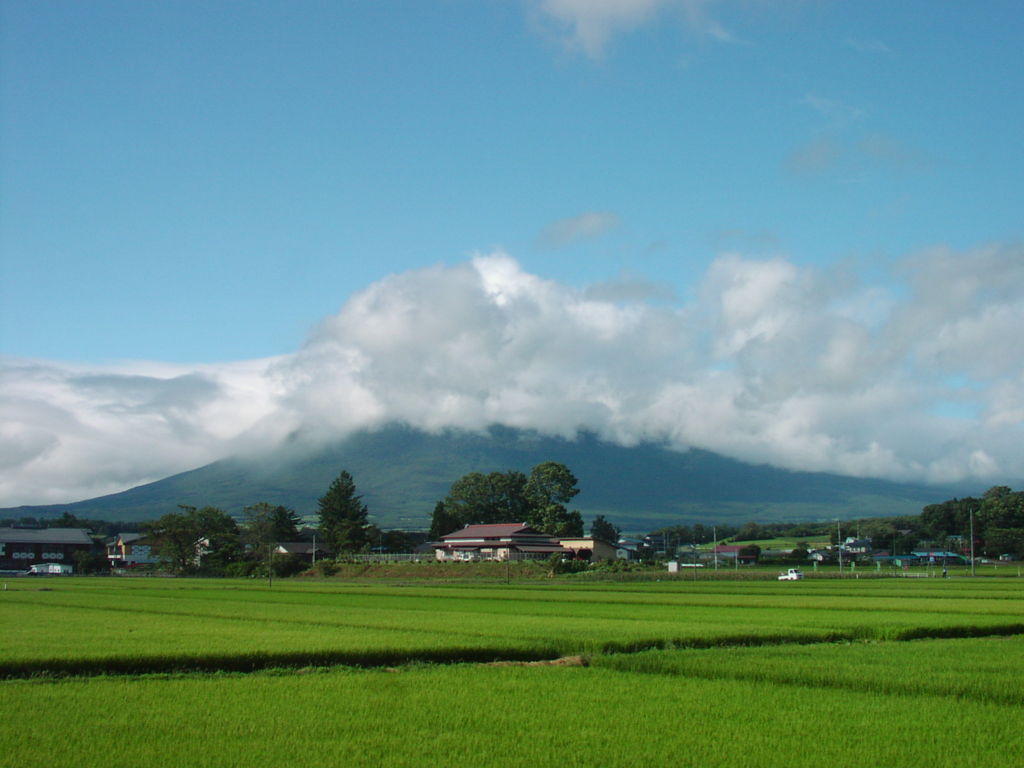 花輪線から眺める岩手山