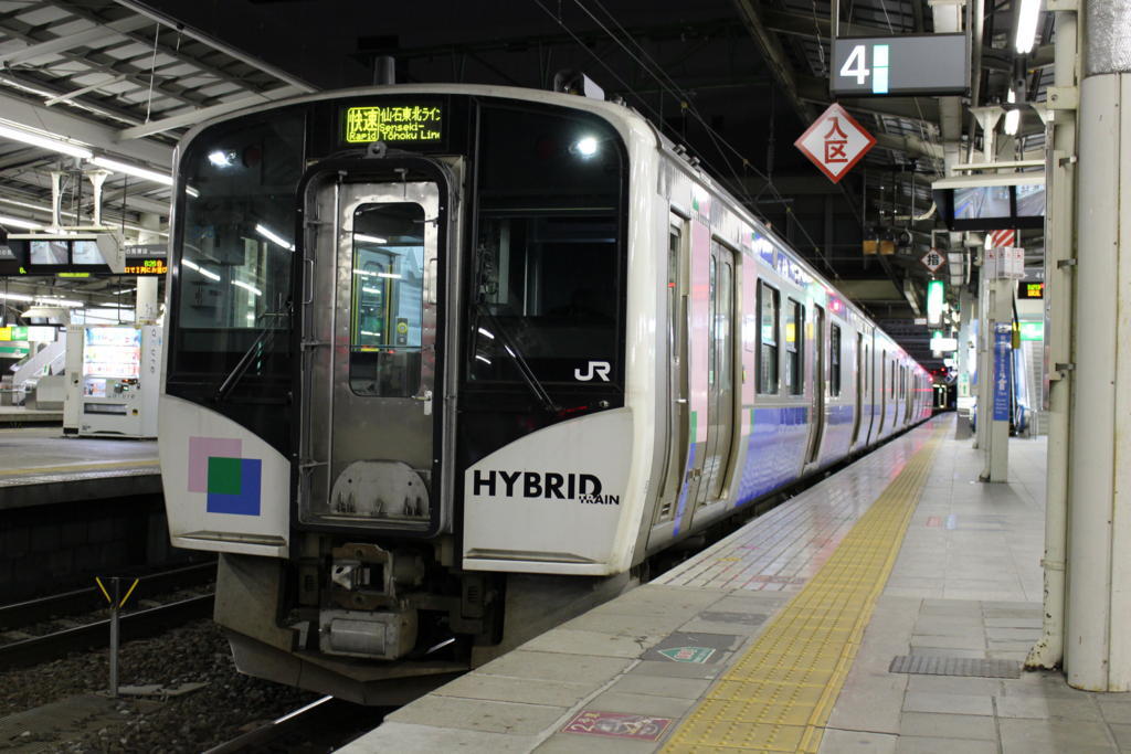 仙石東北ラインの始発列車＠仙台駅