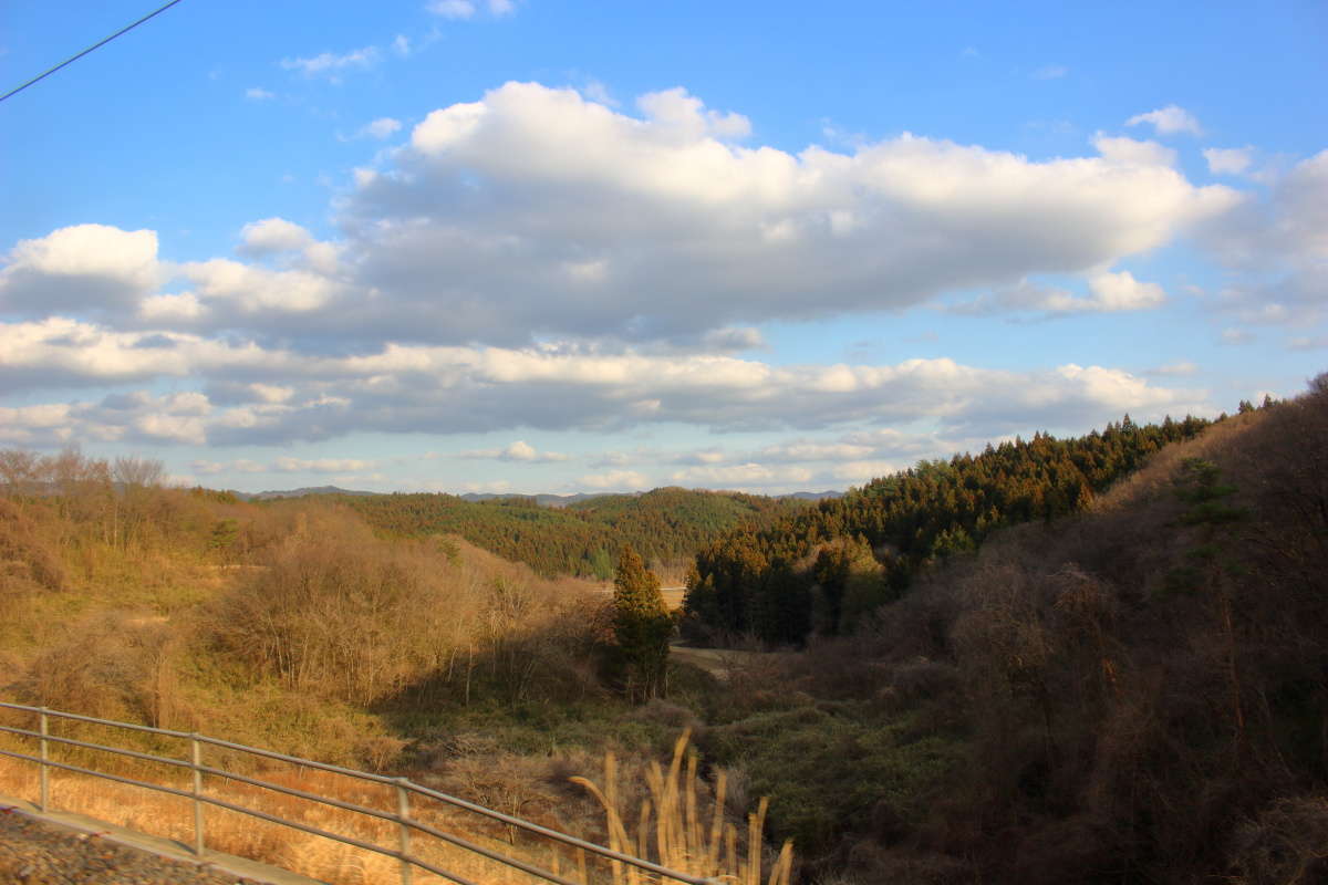 栃木・福島県境の人口の少ない地域を北上